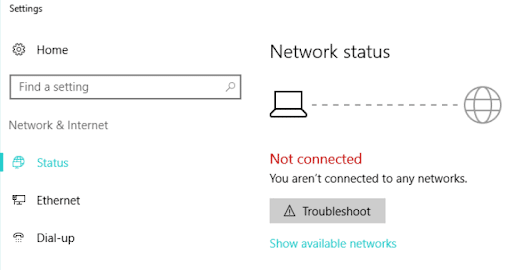 Windows 10 Says Not Connected To Internet But I Am